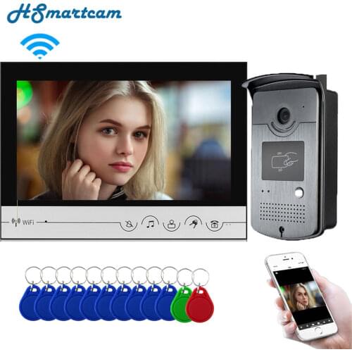 Smart Home 9 inch WIFI Video Intercom for home Monitor entry system with RFID Outdoor Camera APP Phone Unlock
