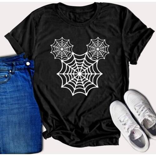 Women Short Sleeve Hipster Grunge Top Tee Shirt Funny Halloween Graphic T-shirt High Quality 90s Holiday Party Gift Tshirt