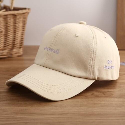 Womens Hats Japanese Small Fresh College Style Baseball Cap Letter Embroidery Outdoor Street Outing Sunscreen Mens Caps