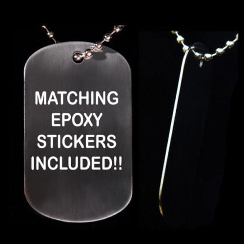 Cheap high quality blank titanium dog tag necklace high quality Military Blank Dog Tag & Epoxy Stickers