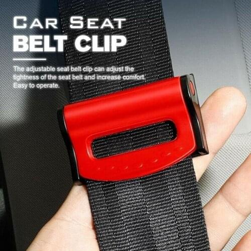 1PC Car Adjustable belt clip Universal Fitted Adjustable Stopper Buckle Interior Clip Plastic Safety Q7A1