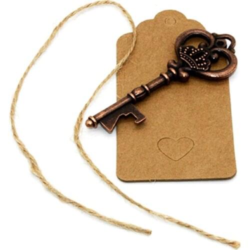 10pcs/set key Shaped Bottle Opener Keychain Shaped Zinc Alloy Copper Key Ring Beer Bottle Opener Unique Creative Gift
