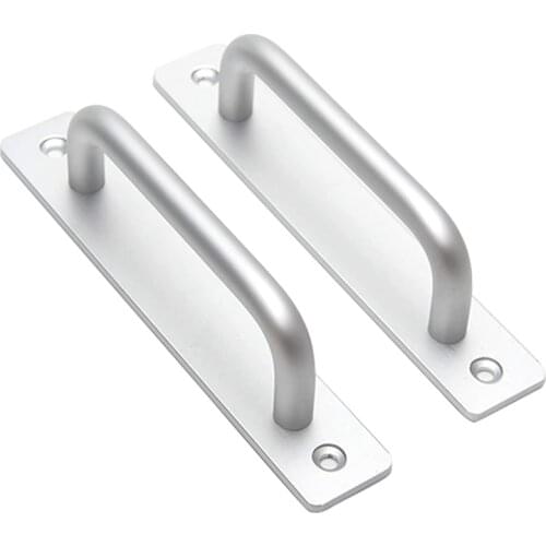 2PCS Silver Door Handle Aluminum Alloy Sliding Barn Door Handle for Gate Cabinet Cupboard Barn Shed Door Handles