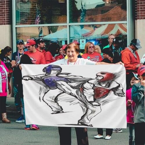 Taekwondo 2138 Flag Banner Home Outdoor Gift Party Flamengo Flag Gypsy Flag Congo