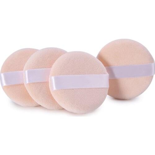 55*15MM Portable Practical Sterile Ladys Face cotton Powder Puff Foundation Sponge Soft Cosmetic Puff