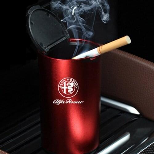 Aluminum Alloy Car Ashtray Modification Accessories for Alfa Romeo Giulia GTR Stelvio Interior Decoration Accessories