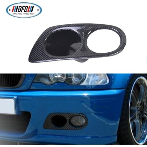 BFB Carbon Fiber Front Bumper Car Fog Light Lamp Cover For E46 M3 1998-2004