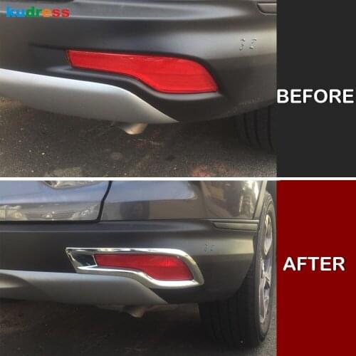For Honda CRV CR-V 2017 2018 2019 Chrome Car Rear Fog Light Cover Trim Tail Foglight Lamp Frame Decoration Bezel Accessories