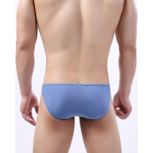 Mens Underwear Sexy Men Briefs Rib Fabric Gay Panties Comfortable Man Underpants Bikini Slips Cuecas Masculinas Y15