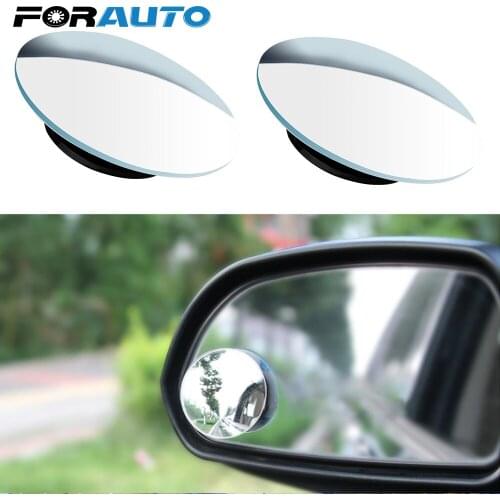 FORAUTO 2 Pieces/Set 360 Wide Angle Convex Mirror for Car Vehicle Side Blindspot Blind Spot Adjustable Car Rearview Mirror