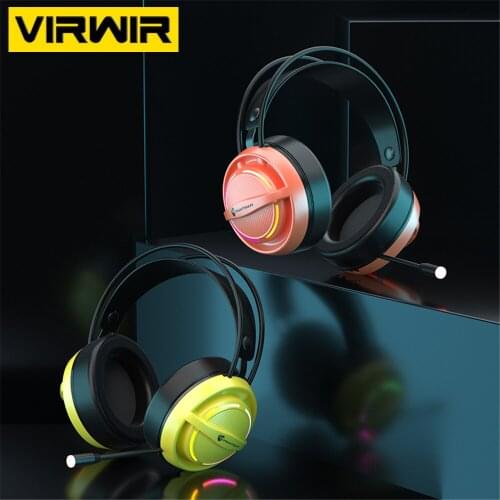 Head-mounted Gamer Headset HIFI 3.5mm Wired Earphone RGB Luminous Computer Game Headphone With Microphone For PS4 PC Laptop Xbox