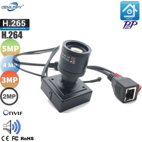 5MP 4MP 3MP 2MP HD Manual Varifocal Mini IP Camera Onvif 2.8-12mm Manual Zoom Lens Security Audio Video Surveillance Webcam