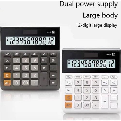 Business Calculator Accounting Financial Office Calculator Simple Cute Fashion Big Button Big Screen Solar Dual Power Calculator