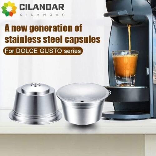 Dolce Gusto coffee machine capsules recyclable stainless steel coffee filter grease coffee capsules