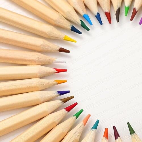 Creative Log Colors pencil wood 12 color 24 color 36 color art drawing pencil School supplies kawaii