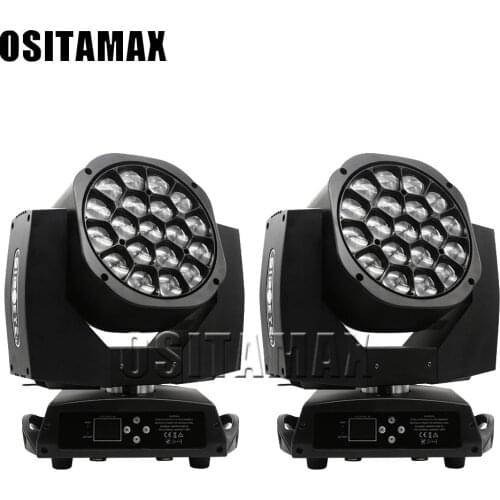 OSITAMAX-A 2PCS/LOT 19x15w LED Big Bee Eye RGBW 4IN1 Light Stage Light Beam/ Wash Moving Head for Concert Party Nightclub DJ
