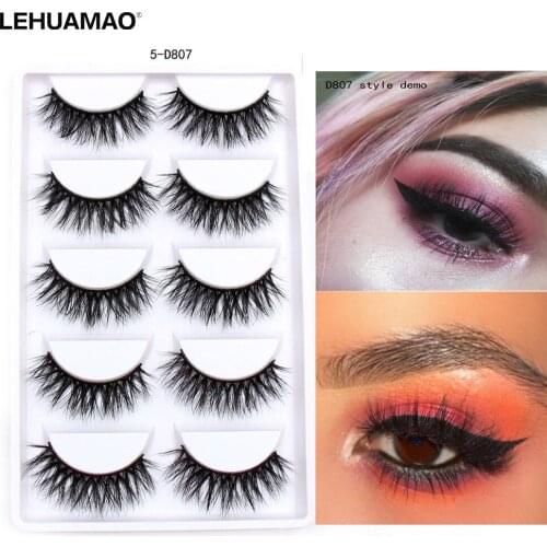 LEHUAMAO 3D Mink Eyelashes 100% Cruelty free Lashes Handmade Reusable Natural Eyelashes Popular False Lashes Makeup