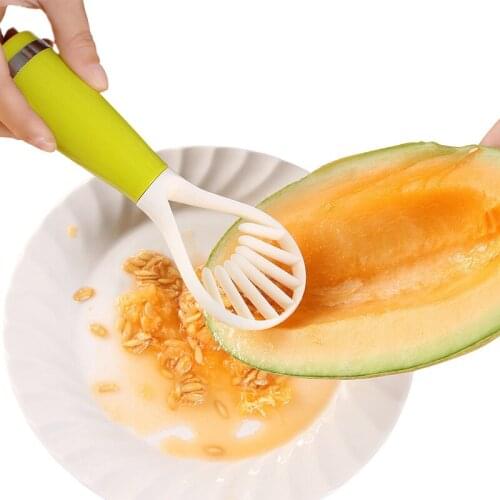 Candy Color Melon And Fruit Digging Spoon Food Grade Plastic Seed Remover Practical Vegetable Strip Cutter Tools Kitchen Gadgets