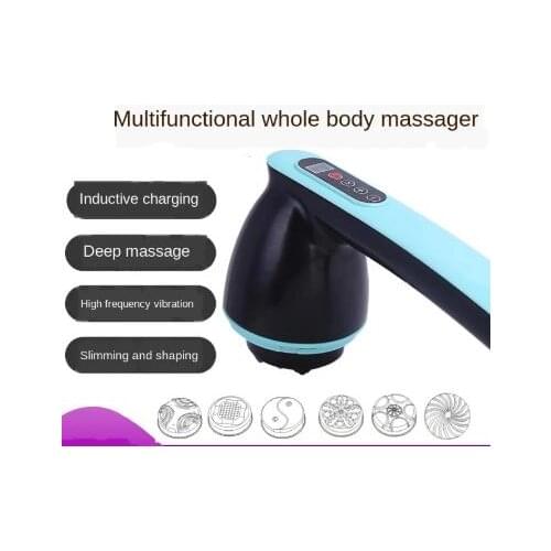 Massage Stick Pushing-Flat Machine Massager Push Small Household Massager Head Waist Back Shoulder Neck Relax Device