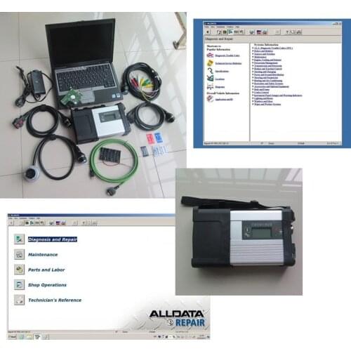 MB SD C5 MB Star C5 SD Connect Diagnostic + alldata software 10.53 repair software 1tb hdd+ mb c5 v2021-06 with laptop D630