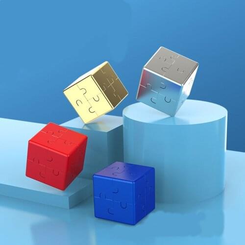 3D Metal magic cubes relieve stress Magic cube Educational toys for children Adult fidget toys for anxiety Splicing magic cube