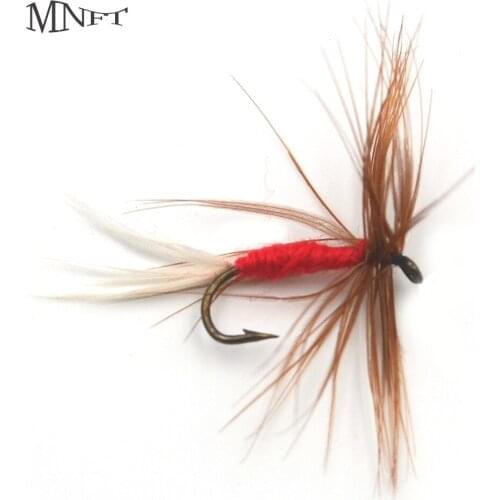 MNFT 10Pcs Or 6Pcs Red Fly Mosquito Fly For Trout Fishing Bugs Lure Hooks Size 10# Three Packaging Options