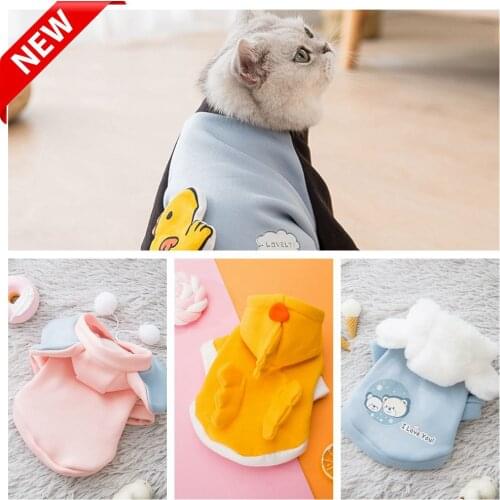 Cartoon Cat Costume Cute Winter Pet Clothes for Cats Katten Kedi Hoodie Mascotas Gato Sweatshirt Cat Sweater Pet Clothing Outfit