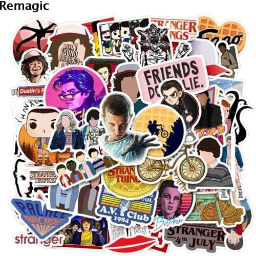 50pcs Stranger things Cartoon Sticker pack fans anime vintage paster cosplay scrapbooking diy sticker phone laptop collections