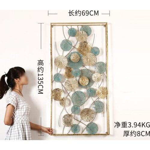 European Style Wrought Iron Wall Hanging Mural Wall Decoration Wall Decoration Home Entrance Hall Pendant Decoration