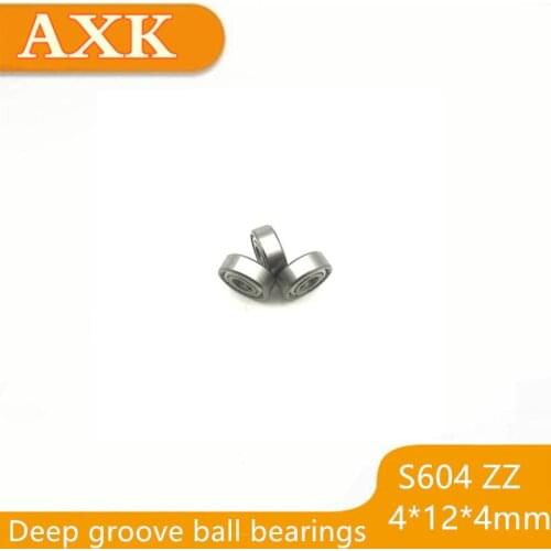 2019 New Arrival Limited Free Shipping 604 Z 2z S604zz Abec-3 (10pcs) 4x12x4mm Stainless Steel Bearing 604zz/ss