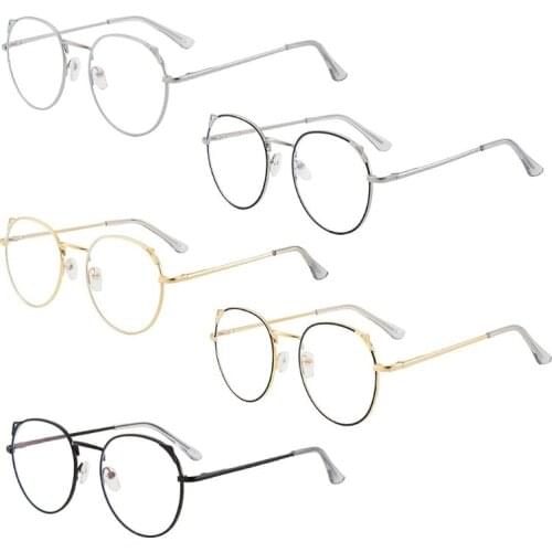 Anti Blue Light Cute Round Cat Ears Eyeglasses Frame Computer Eye Protection Optical Glasses Unisex