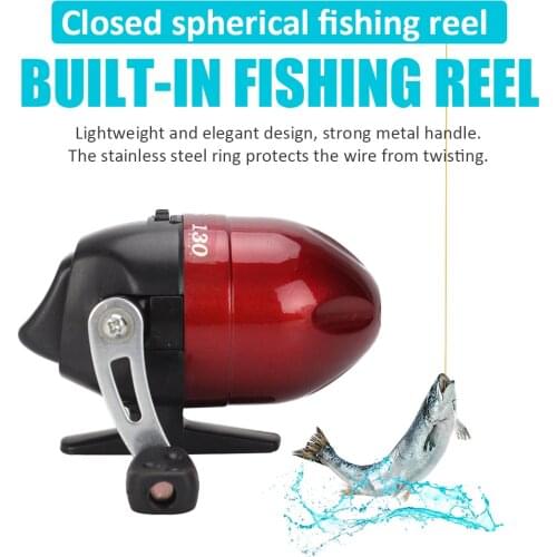 Speed Ratio: 3.1:1 Closed Bow Fishing Reel Spincast Reels with Trigger Slingshot Reel Bearing with Fishing Line Fishing Tackle