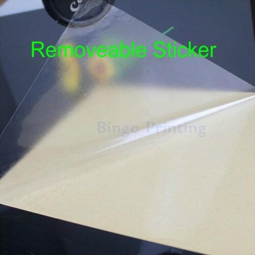 30 Sheets A4 Transparent Clear Removeable ( Not Permanent Glue) Sticker ONLY For Laser Printer Lamination Film
