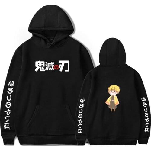 Anime Demon Slayer Pullover Sweatshirt Women Men Tanjiro Kamado Costume Hoodies Harajuku Demon Slayer Kimetsu No Yaiba Sudadera