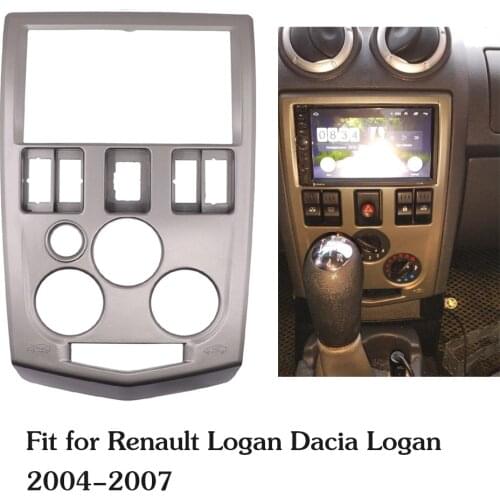 Radio Frame 2Din Fascia for Renault Logan Dacia Logan 2004-2007 for Renault Dash Mount Kit DVD Player Panel Double Din Frame