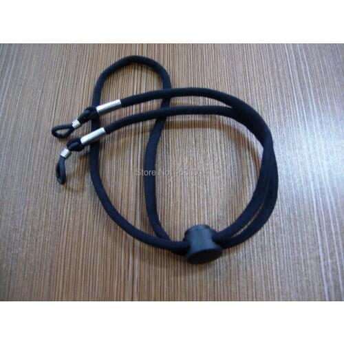 50pcs/lot black adjustable buckle eyewear lanyard cords sport strap band sunglass holder