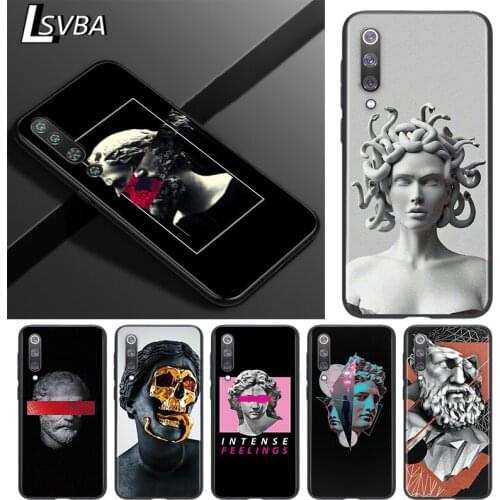 Silicone Cover Statue Abstract Art David Medusa For Xiaomi Mi 11 10 10i 10T 9T 9SE 9 8 Note 10 Lite Pro Ultra Black phone case