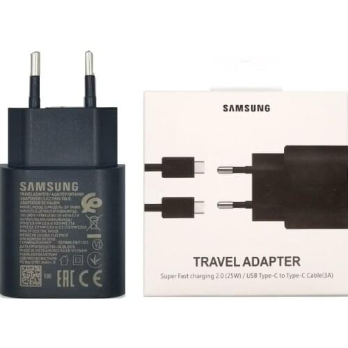 50 PCS 25W Super Fast Charging Travel Charger EP-TA800PD Adapter with PD type-C Cable For Samsung Galaxy Note10 Plus