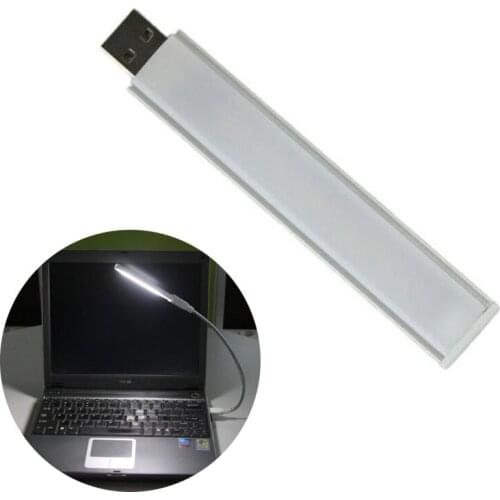 USB Powered LED Reading Lamp Aluminium Shell USB Strip Light 12 leds Portable Night Light Camping Lamp