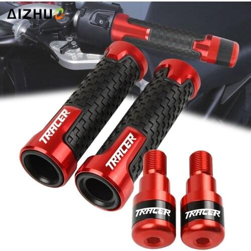TRACER Motorcycle Accessories Handlebar Grips Handle Bar Cap End Plug FOR YAMAHA MT-09 TRACER / FJ09 2015-2016 7/8"22mm LOGO