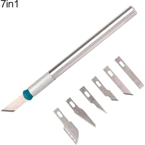 UANME 6 Blades Carving Tools Fruit Food Craft Wood Sculpture Engraving Knife Scalpel DIY Cutting Tool PCB Repair