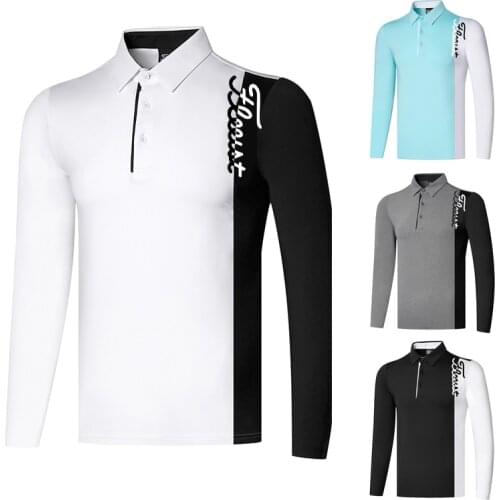 Spring 2020 new golf long sleeve outdoor quick drying clothes breathable and sweat wicking fashion clothes mens leisure sports