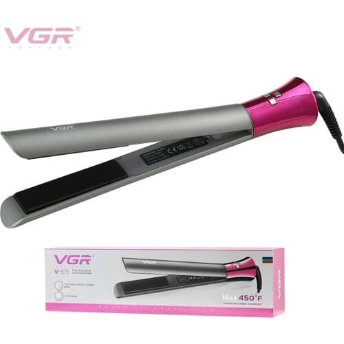 VGR Professional Plates Hair Straightener Curler Ceramic Flat Iron Keratin Straightening Curling Irons Styling Tool Hair Curler