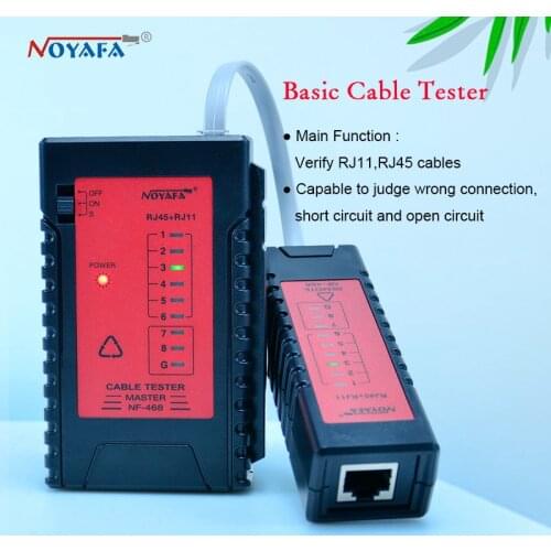 Top Quality NF-468 Network Tool Kit Ethernet Cable Tester RJ45 RJ11 telephone line tester Adjustable test speed Gifts NF_468