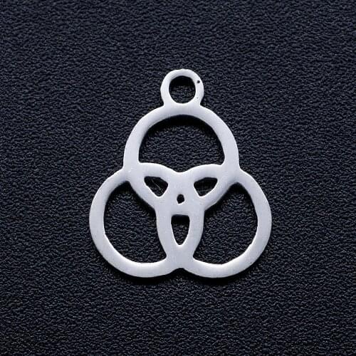 10pcs/lot Round Knot DIY Jewelry Charms Wholesale 100% Stainless Steel Finding Charm Supplies Accept OEM Orders Dropshipping