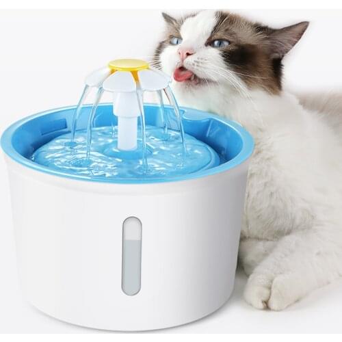 2.4L LED Electric Automatic Cat Dog Water Fountain USB Dog Pet Mute Drinker Feeder Bowl Pet Fountain Drinking Water Dispenser