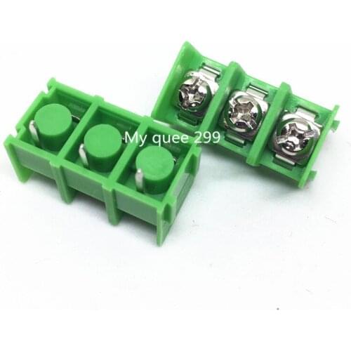 20PCS/LOT KF7.62-3P 7.62mm pitch pcb screw block Splice connector terminal KF7.62 3Pin Green and black ROHS Can be connected