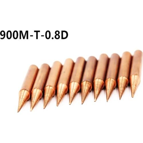 900M-T-0.8D 10pcs/lot pure copper Iron tip 900M-T tip for hakko soldering rework station