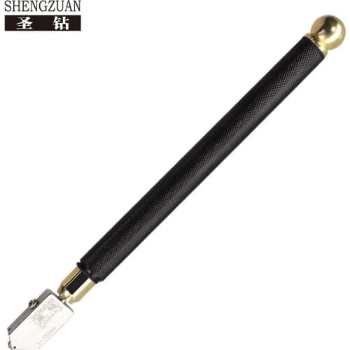 Professional glass tools imported alloy diamond tool head non-slip black metal handle cutting 3-15mm glass 10MM tile