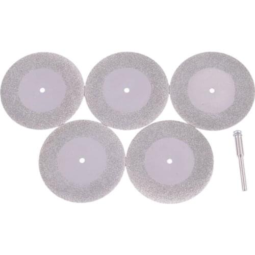 5pcs 50mm Diamond Cutting Discs & Drill Bit For Rotary Tool Glass Metal
